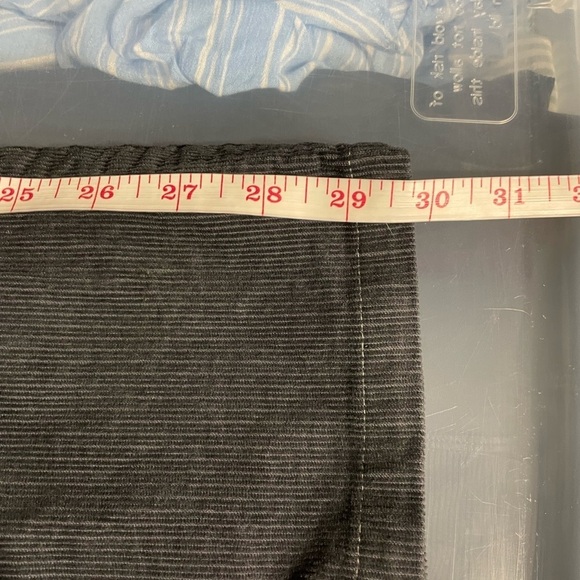 Bebe Charcoal Gray Corduroy Pants Rhinestone - Picture 12 of 12